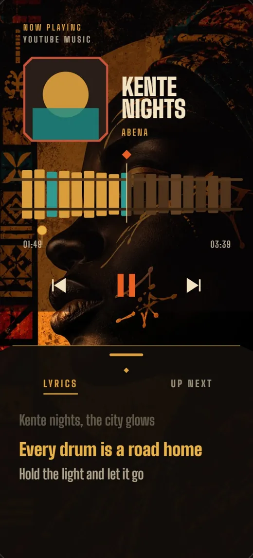 The gyil is the seek bar screen
